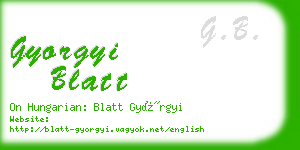 gyorgyi blatt business card